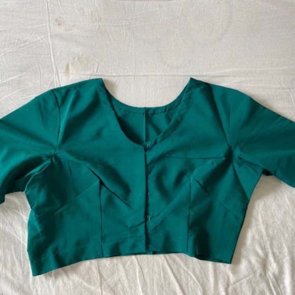 - Light soft pure silk sari bottom fall & side seam complete + blouse - Picture 4 of 4